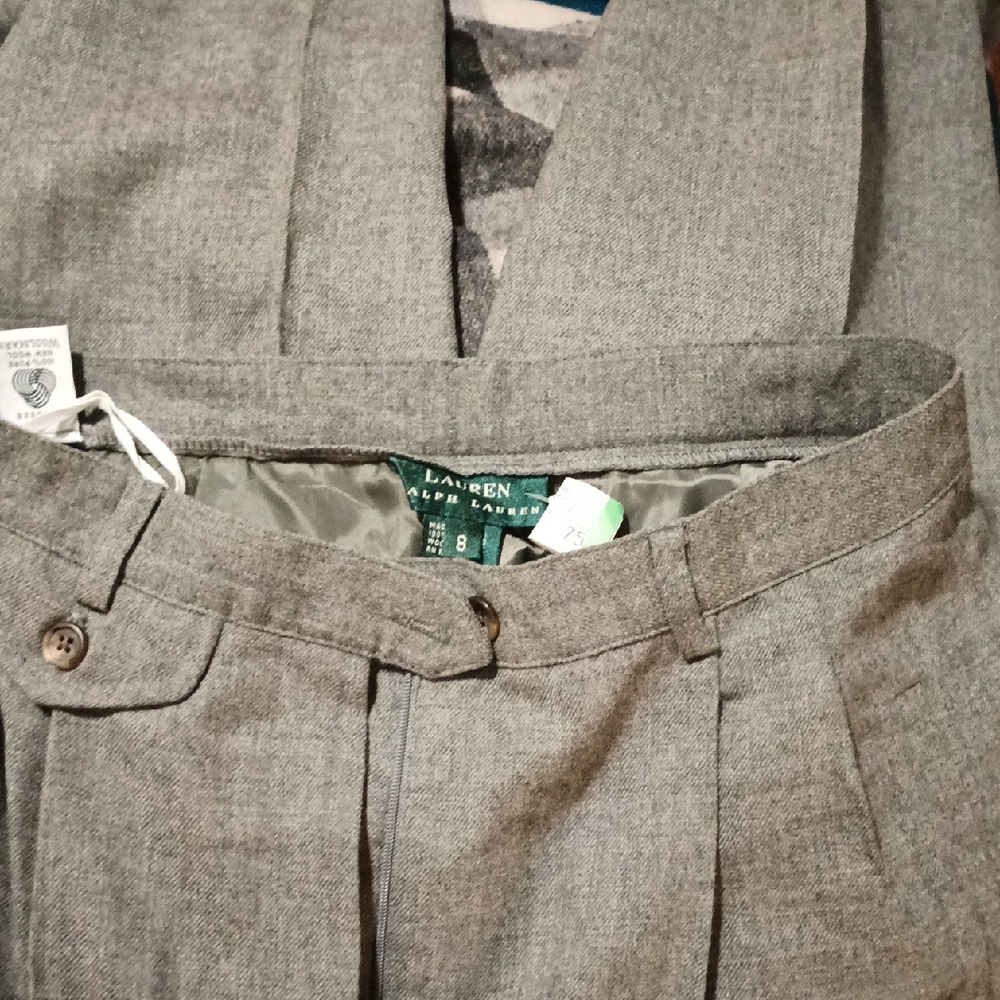 Lauren Ralph Lauren Gray Wool Pants